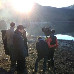 Équipe tournage publicité Velleminfroy lac