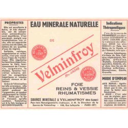 Ancienne étiquette bouteille Velleminfroy