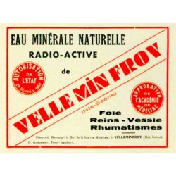 Ancienne étiquette eau minérale naturelle