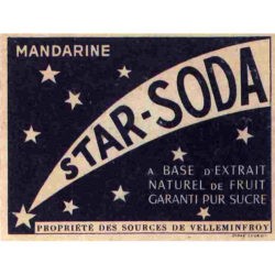 Étiquette star soda bouteille Velleminfroy