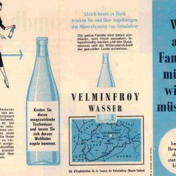 Ancien dépliant en allemand eau de Velleminfroy
