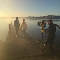 Tournage publicité Velleminfroy scène ponton