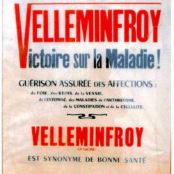 Ancien tract publicitaire Velleminfroy