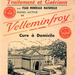 Ancienne affiche publicitaire Velleminfroy cure à domicile