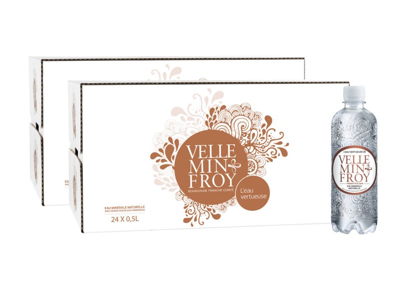 2 cartons eau minérale pétillante 0.5L