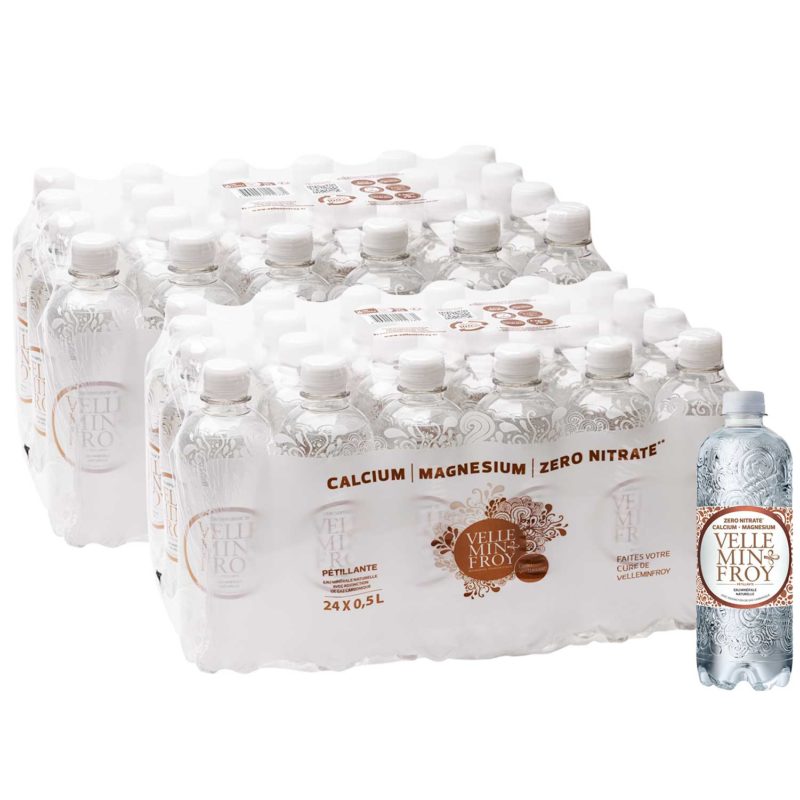 2 packs eau minérale pétillante 0.5l