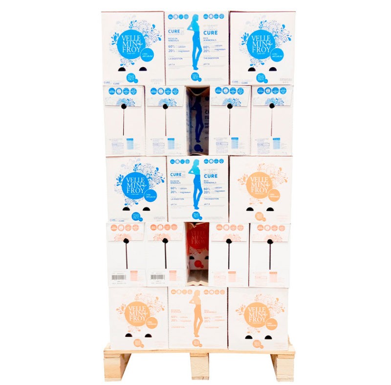 Palette PET mixte eau pauvre en sodium