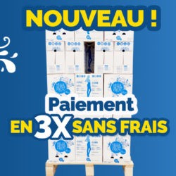 Payez vos packs d'eaux minérales en trois fois