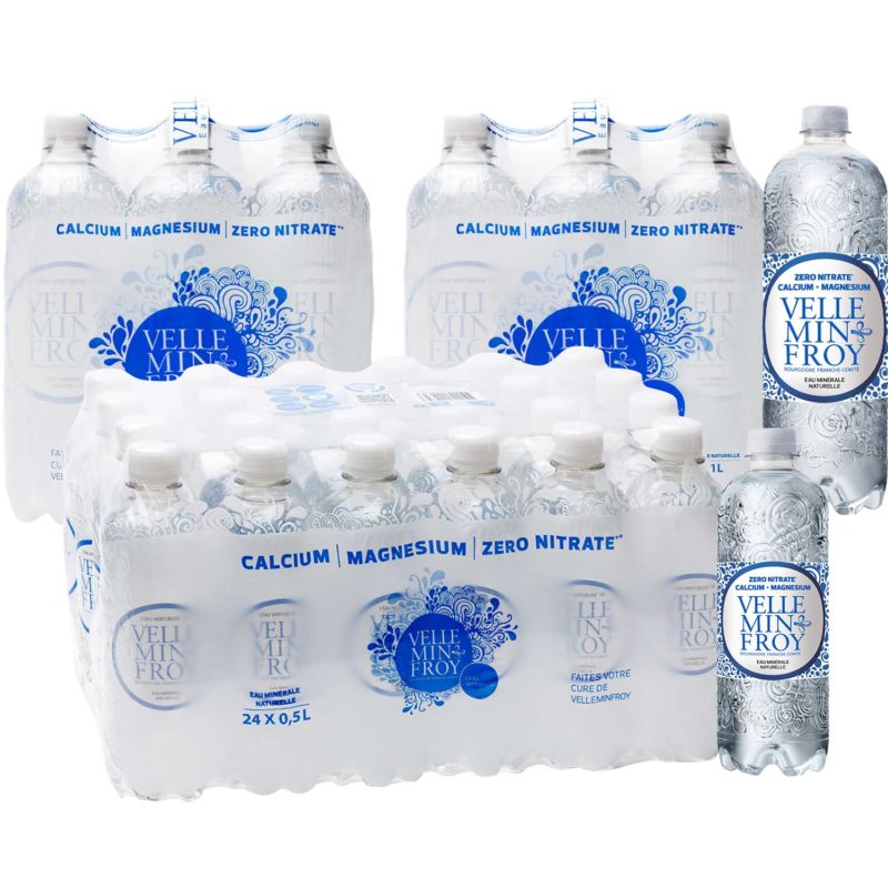2 packs 1l avec 1 pack 0,5L eau riche en calcium