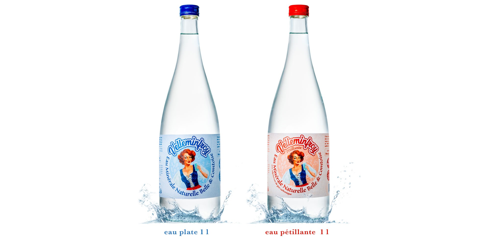 Gamme Belle et Comtoise plat et pétillant bouteille en verre